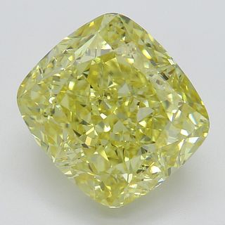 4.54 ct, Natural Fancy Intense Yellow Even Color, VS1, Cushion cut Diamond (GIA Graded), Appraised Value: $290,500 