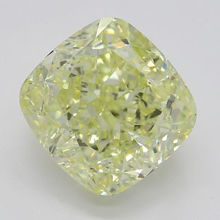 3.40 ct, Natural Fancy Yellow Even Color, VS1, Cushion cut Diamond (GIA Graded), Appraised Value: $103,000 