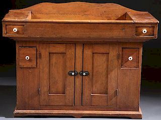 A FINE EARLY AMERICAN PINE DRY SINK, MID 19TH C.