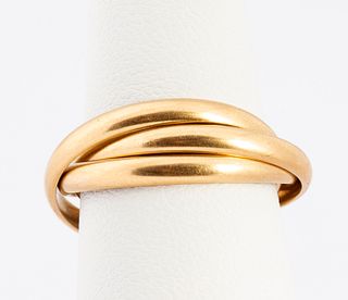 A 14K Gold Vintage Rolling Ring
