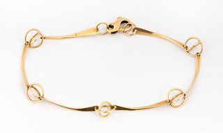 1A 4K Gold Abstract Bracelet