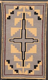 A GOOD SOUTHWEST NAVAJO “TWO GRAY HILLS” RUG