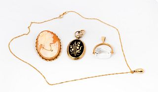 Vintage Gold Pendants and Necklace