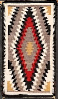 TWO SOUTHWEST NAVAJO HANDWOVEN WOOL RUGS