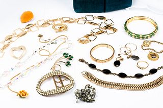 A Large Lot of Costume and Gold Filled Jewelry