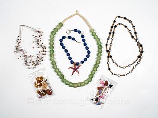 Lot of Artisan Necklaces and ComponentsA 
