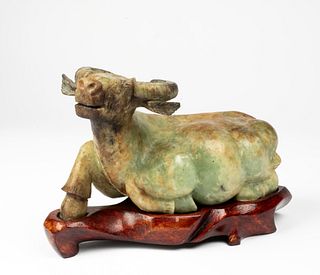 A Chinese Qing Dynasty Jade Water Buffalo
