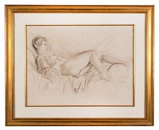 Emil Ganso (American, 1895-1941), Nude on a Sofa, 1932