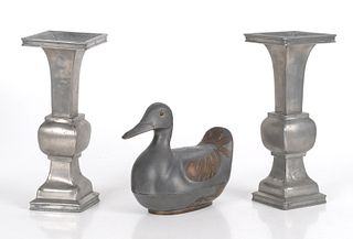 Three Pieces of Chinese Pewter
