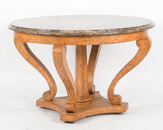 Biedermeier Style Faux Grained Center Table