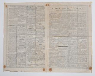 A Newspaper Page, 1800 Ulster County Gazette