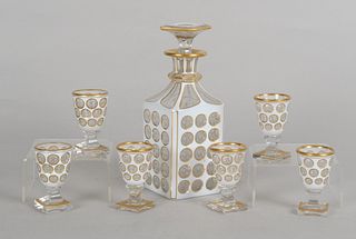 A Bohemian Glass Decanter Set