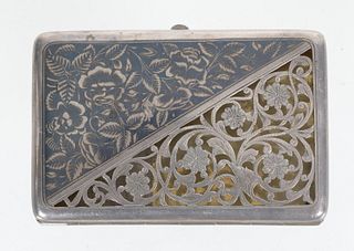 A 19th Century Russian Silver Cigarette Case