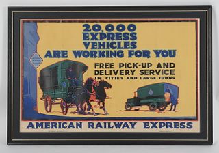 An American Railway Express Poster by Fellner