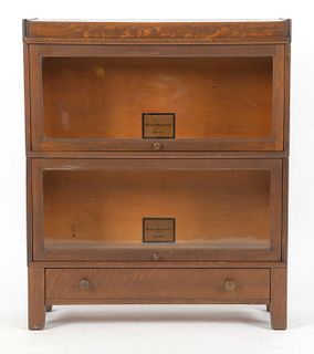Oak Barrister Sectional Bookcase, Melton-Rhodes