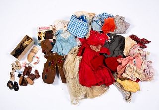 Group of Doll Clothes, Shoes and Miscellany