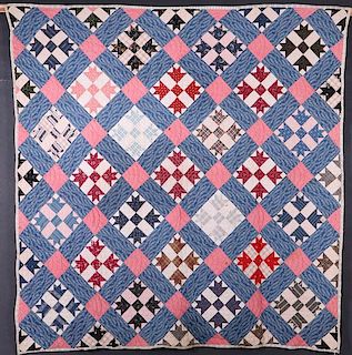TWO 19TH CENTURY AMERICAN HAND STITCHED QUILTS