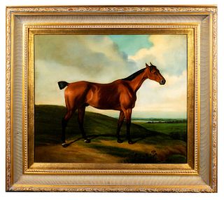 Paul English (British, 20th Century) Oil on Canvas Painting of a Horse