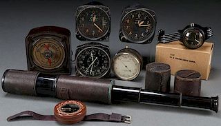 A GROUP OF VINTAGE AVIATION INSTRUMENTS