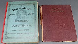 TWO EARLY STAMP ALBUMS