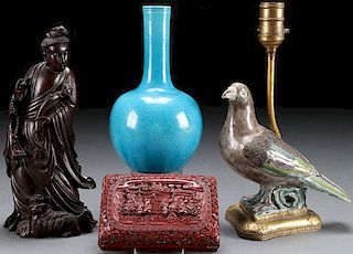 FOUR PIECE GROUP OF CHINESE DECORATIVE ARTS