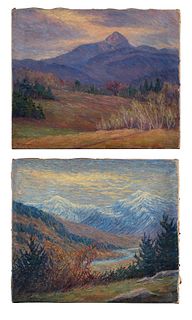 Grace M. Sawyer (20th Century), Two White Mountain Paintings