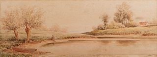 James Callowhill (1834-1917), Watercolor Landscape