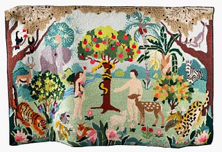 Claire Murray "Garden of Eden" Wool Hooked Rug
