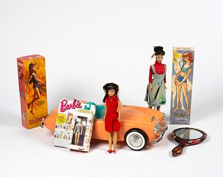 Early 1960's Barbie Collection: Midge, Skipper, Dream Car and other Barbie Ephemera