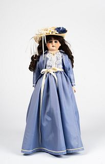 Antique Porcelain and Kid Leather Doll