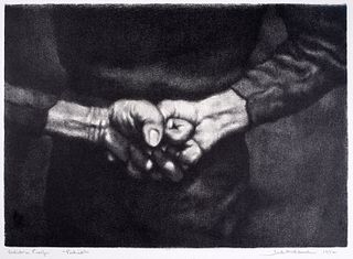 Jack Bookbinder (1911-1990), Lithograph "Portrait", 1972 