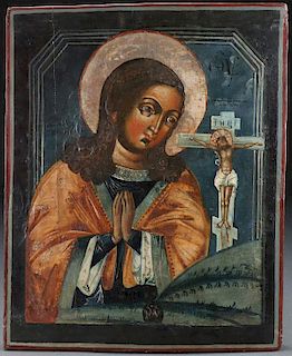 A LARGE RUSSIAN ICON OF THE AKHTIRSKAYA MOTHER
