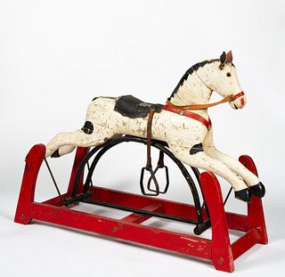 Antique Painted Rocking Horse