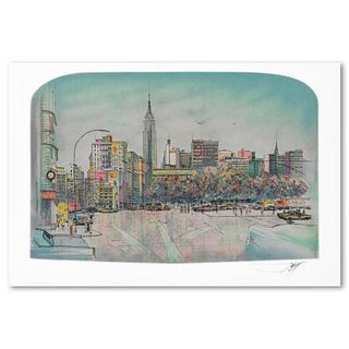 Rolf Rafflewski, "New York City" Limited Edition Lithograph, Numbered and Hand Signed with Letter of Authenticity
