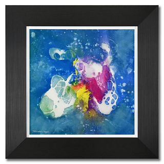 Thomas Leung, "Jellyfish 1" Framed Original Acrylic Painting on Canvas Board, Hand Signed with Letter of Authenticity.
