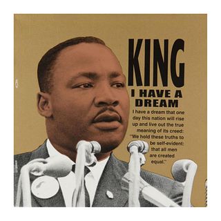 Steve Kaufman (1960-2010) "Martin Luther King" Limited Edition Hand Pulled Silkscreen on Canvas, Numbered 17/50 and Hand Signed Inverso with Certifica