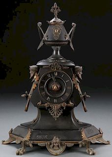 A FRENCH NEO-CLASSIC MANTLE CLOCK, 19TH CENTURY