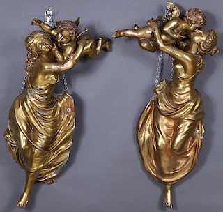 A PAIR OF FIGURAL BRONZES, LATE 19TH/EARLY 20TH C