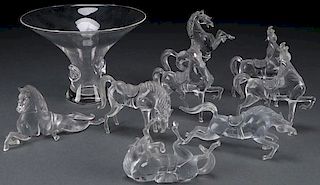 A COLLECTION OF CRYSTAL ART GLASS, 20TH CENTURY
