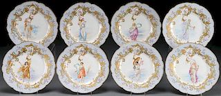 8 HAVILAND LIMOGES HAND PAINTED PLATES
