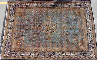 ROOM SIZED PICTORIAL KASHAN PERSIAN RUG
