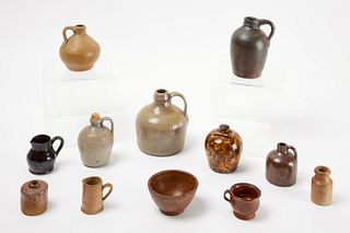 Twelve Pieces of Miniature Stoneware