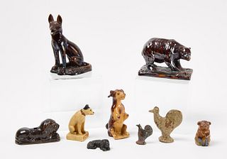 Nine Ceramic Animals