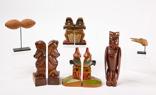 Group of NW Coast Native Carved Items