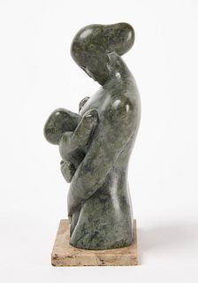 Marble Statue of Mother and Baby