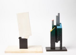 Laszlo Buday - Two Modern Wood Sculptures