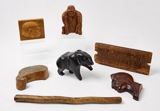 Seven Carved Items