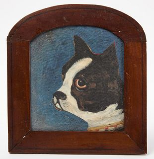 Folk Art Portrait of a Dog