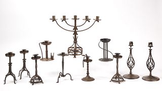 Eleven Arts and Crafts Candlesticks