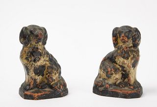 Pair of Redware Dogs